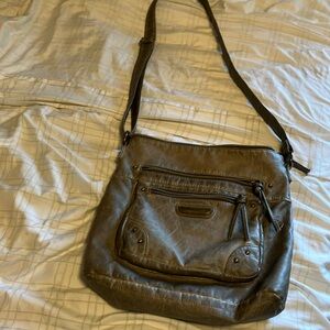 Stone Mountain Gray and Purple Crossbody Bag Practical Design